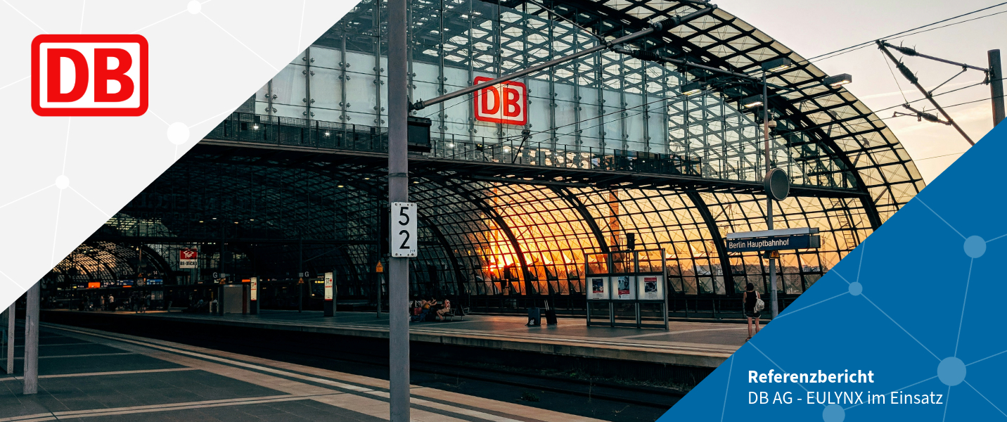 DB AG - Referenzbericht: EULYNX im Einsatz, Bild vom Bahnhof Berlin, oben links DB Logo
